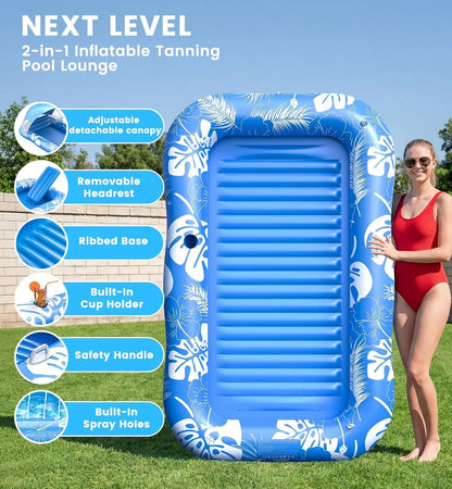 CoolTan™ Tanning Pool Lounger - Pure XO