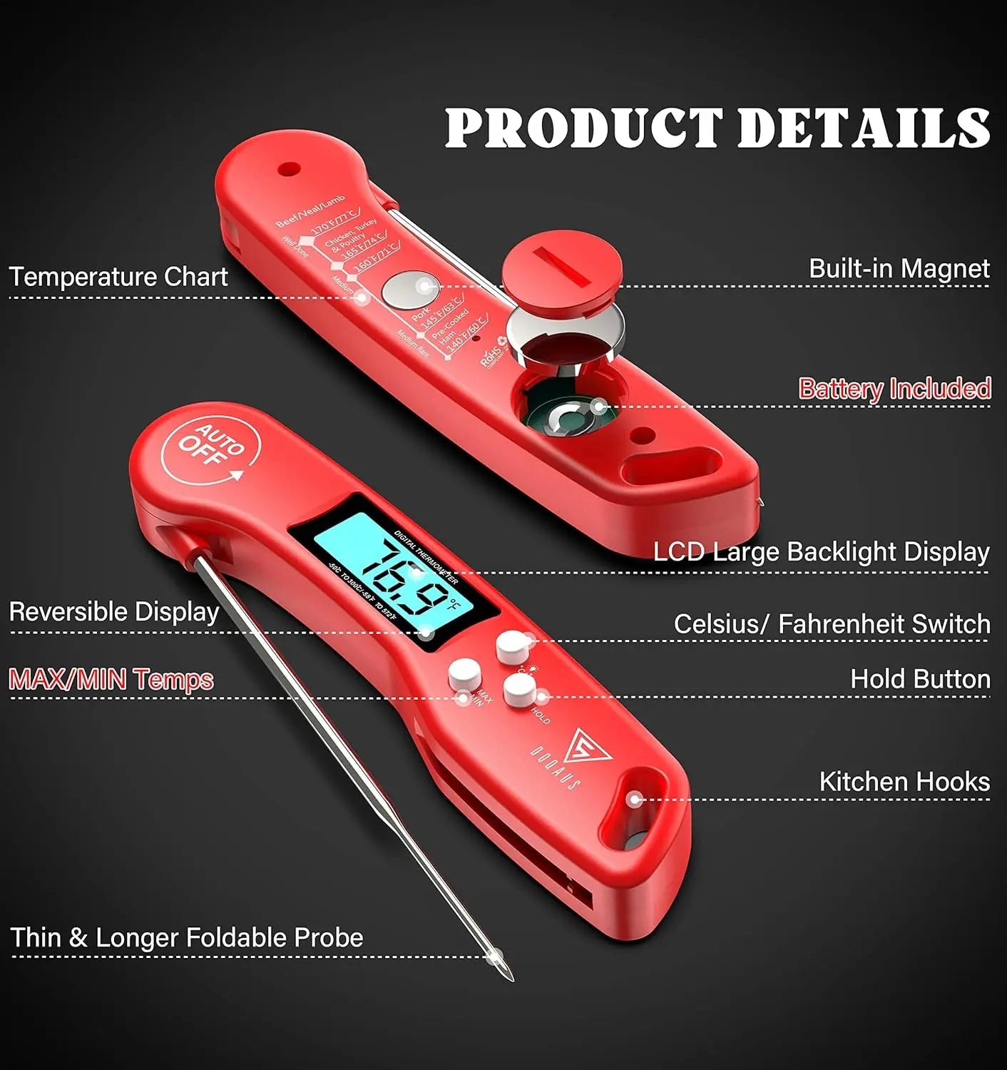 Digital Meat Thermometer - Pure XO