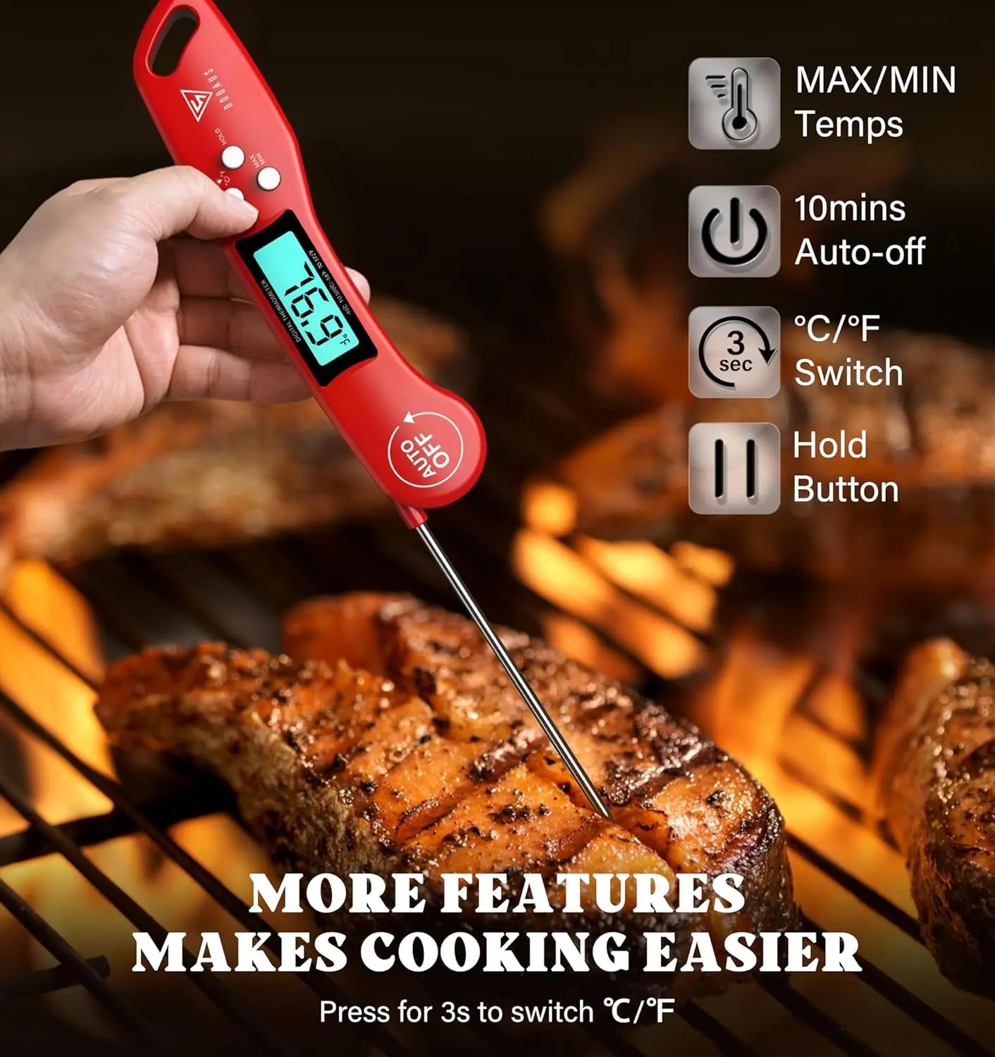 Digital Meat Thermometer - Pure XO